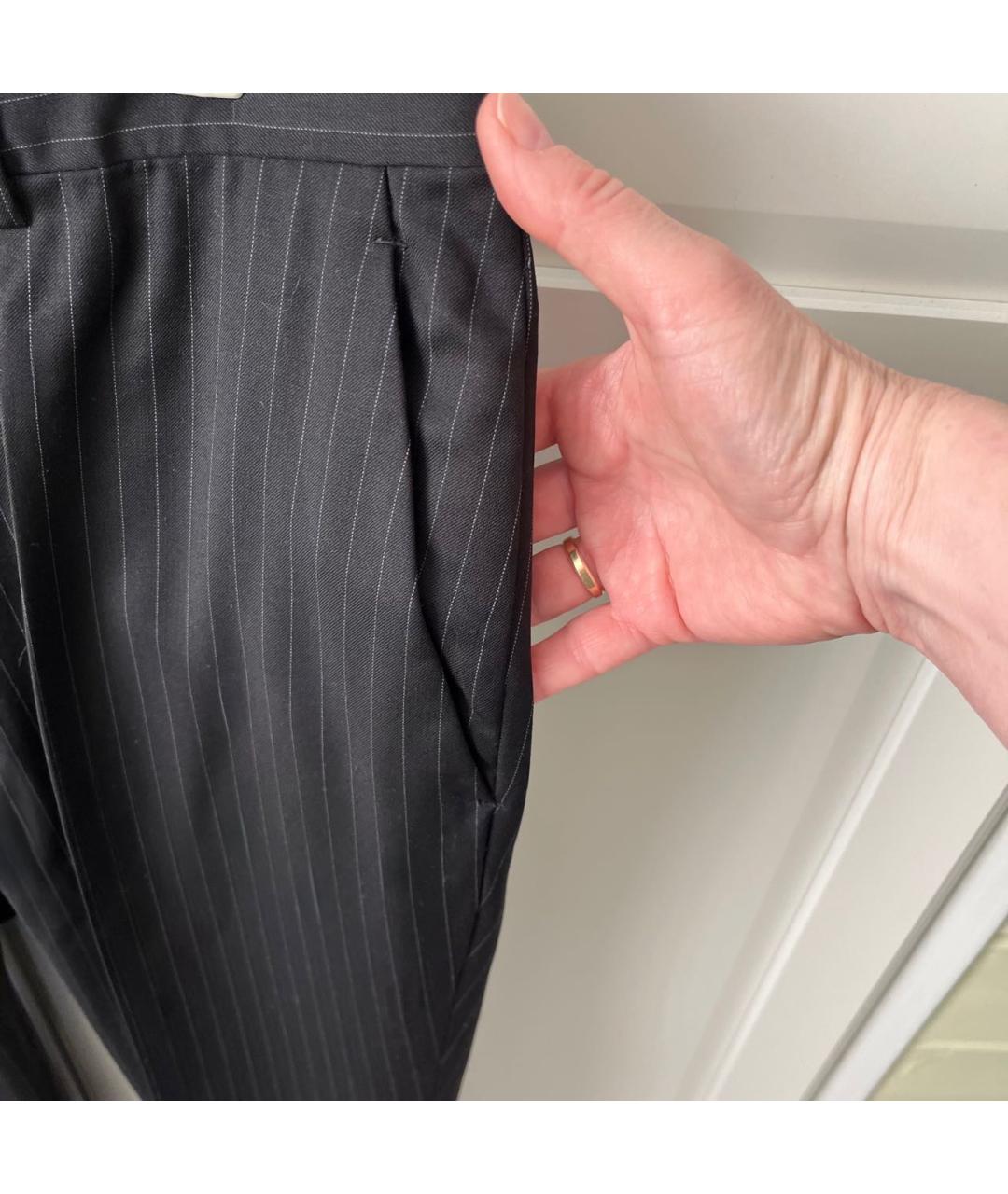 GUCCI Черные шерстяные классические брюки, фото 4