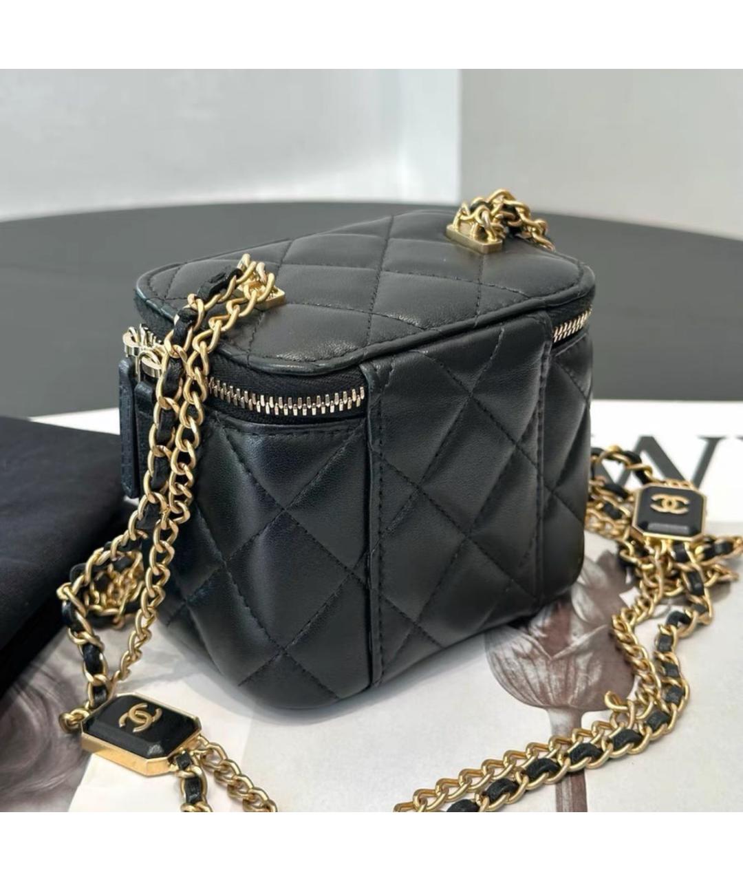 CHANEL Черная кожаная сумка через плечо, фото 4