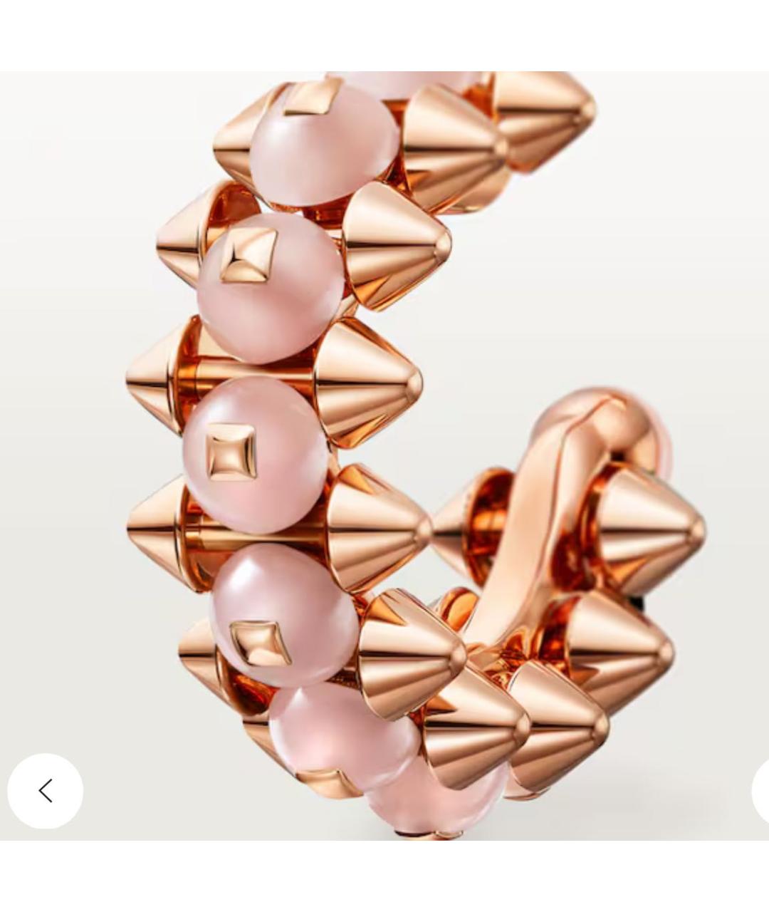 CARTIER Розовые серьги из розового золота, фото 3