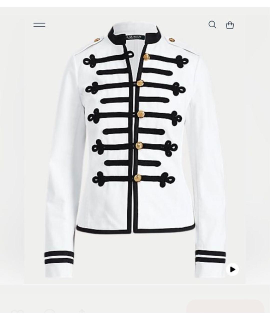 RALPH LAUREN Белый жакет/пиджак, фото 6
