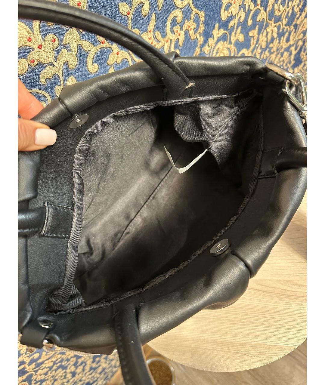 MAX MARA Черная кожаная сумка через плечо, фото 4