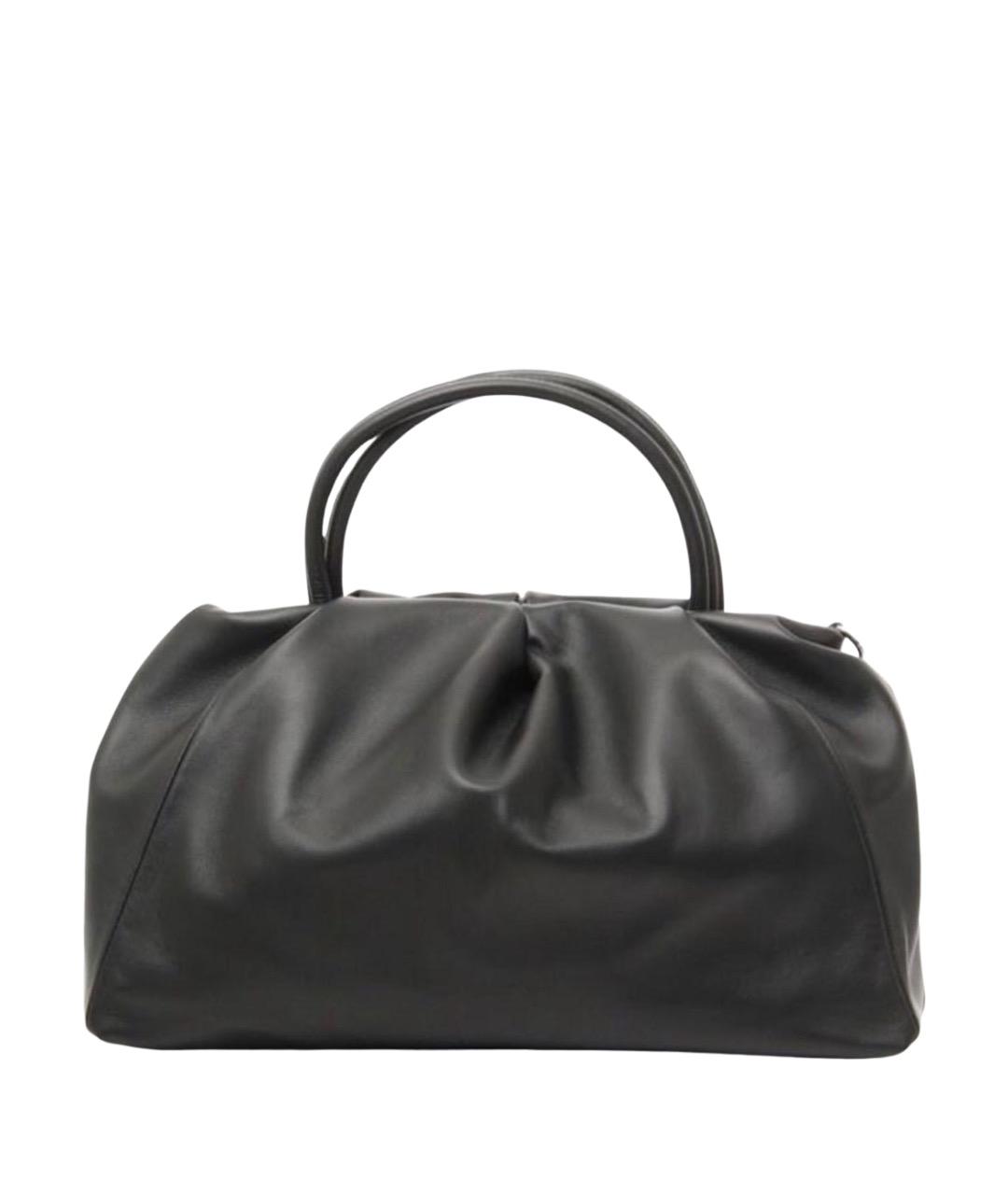 MAX MARA Черная кожаная сумка через плечо, фото 1