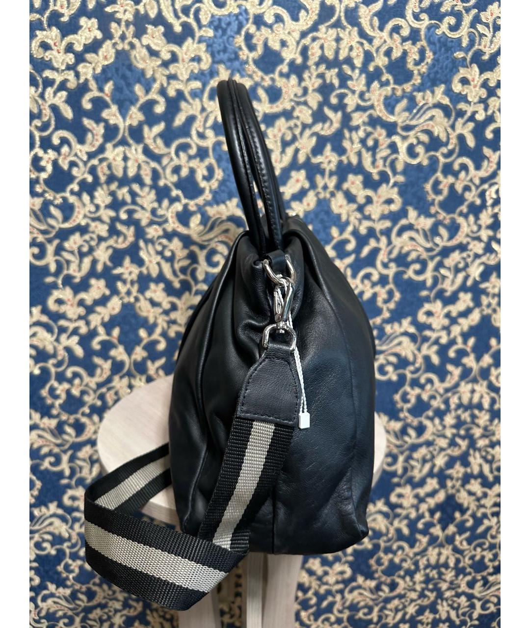 MAX MARA Черная кожаная сумка через плечо, фото 2