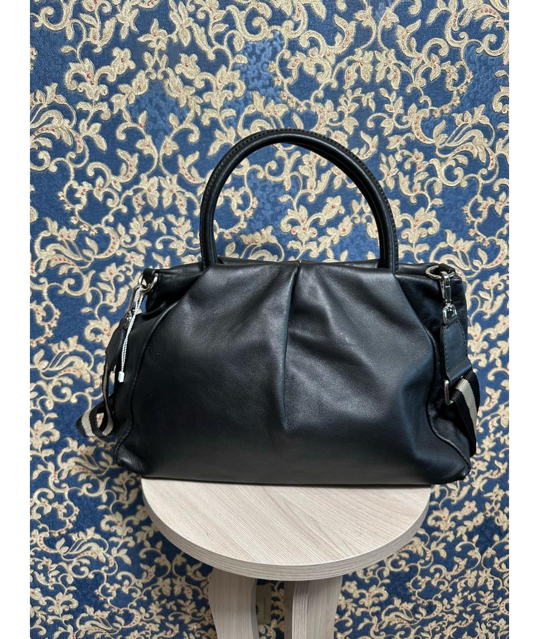 MAX MARA Черная кожаная сумка через плечо, фото 5