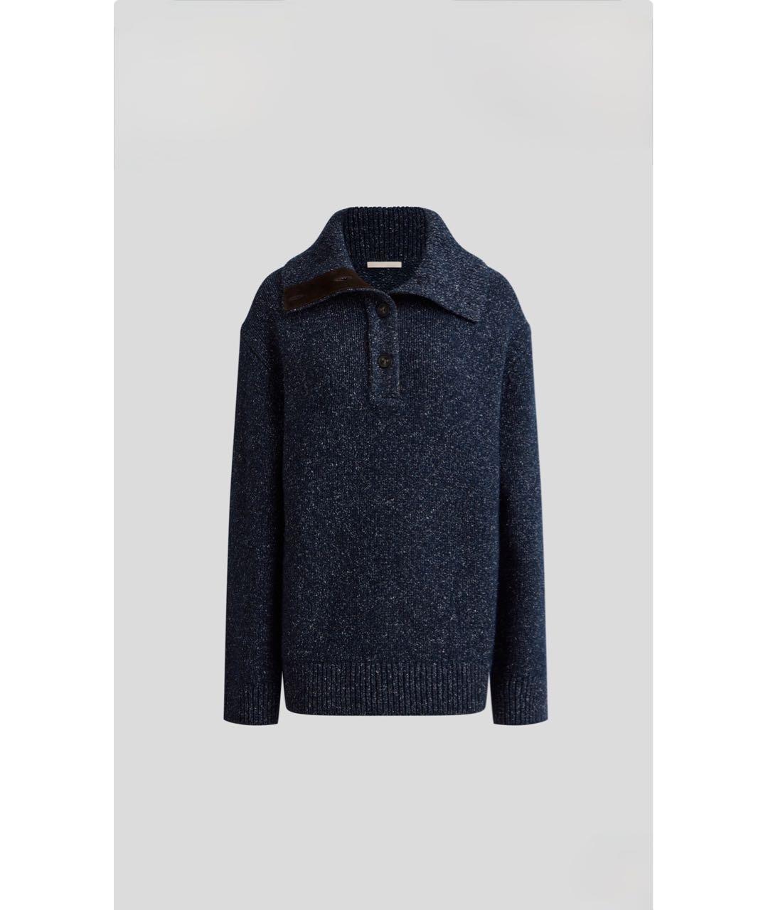 12 STOREEZ Темно-синий хлопковый джемпер / свитер, фото 9