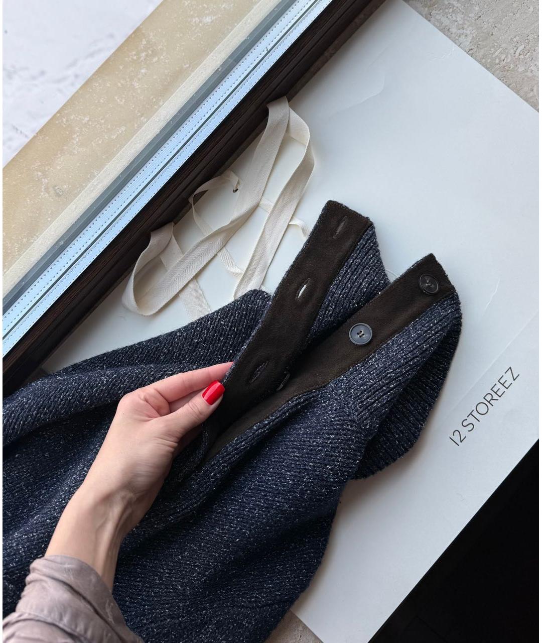 12 STOREEZ Темно-синий хлопковый джемпер / свитер, фото 5