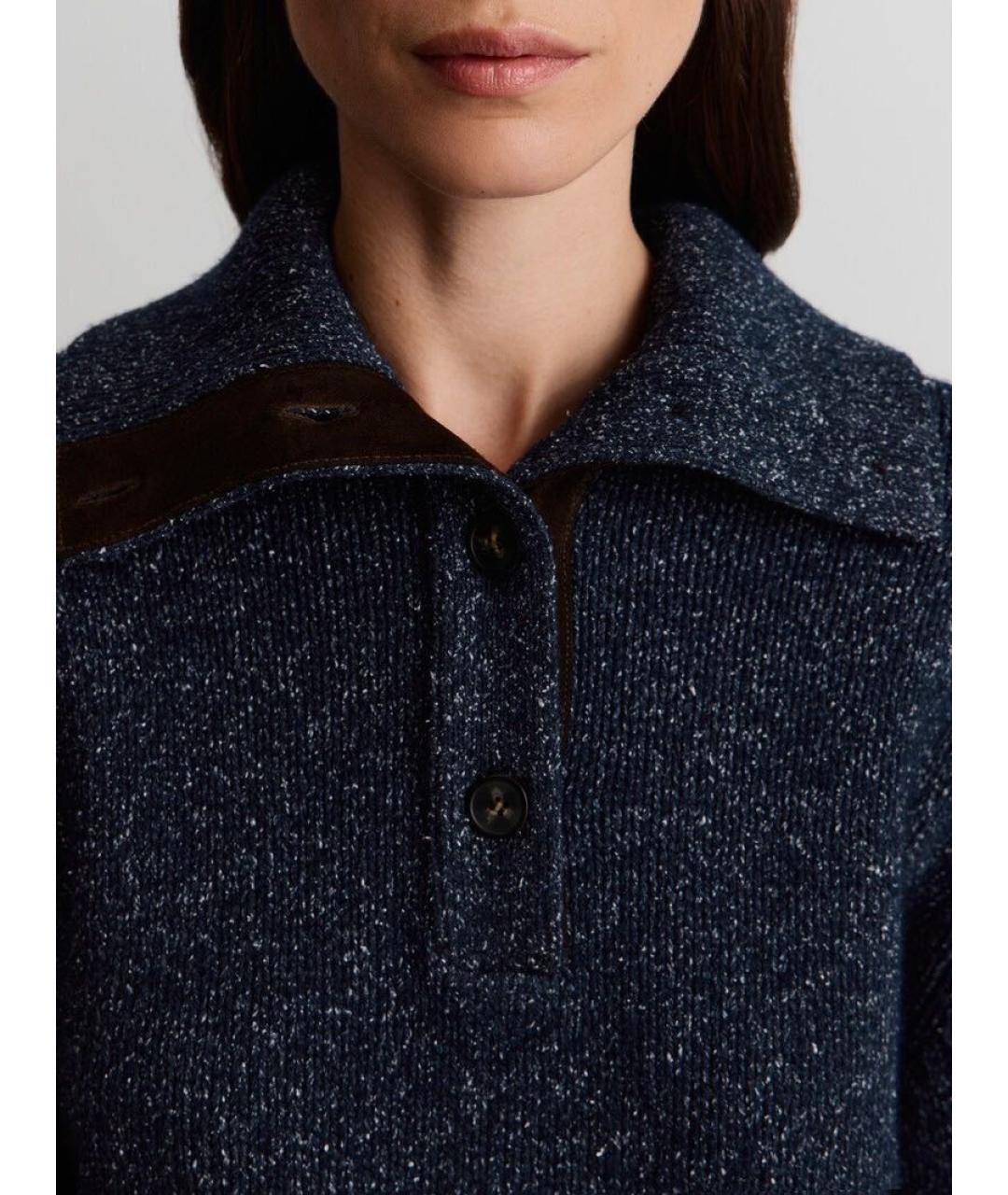 12 STOREEZ Темно-синий хлопковый джемпер / свитер, фото 3