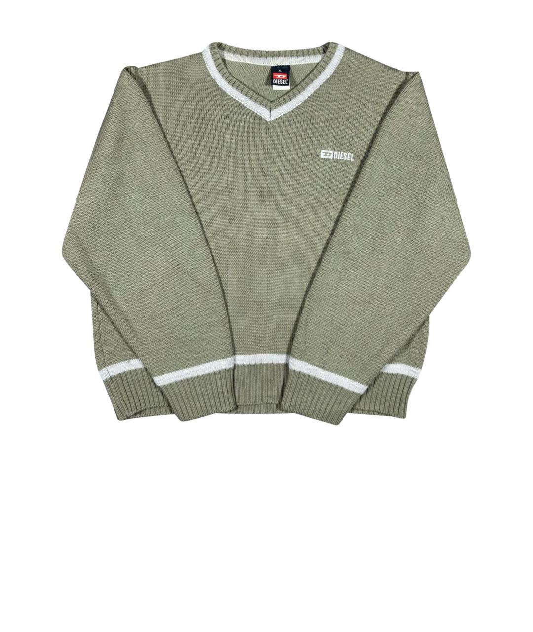DIESEL Хаки шерстяной джемпер / свитер, фото 1