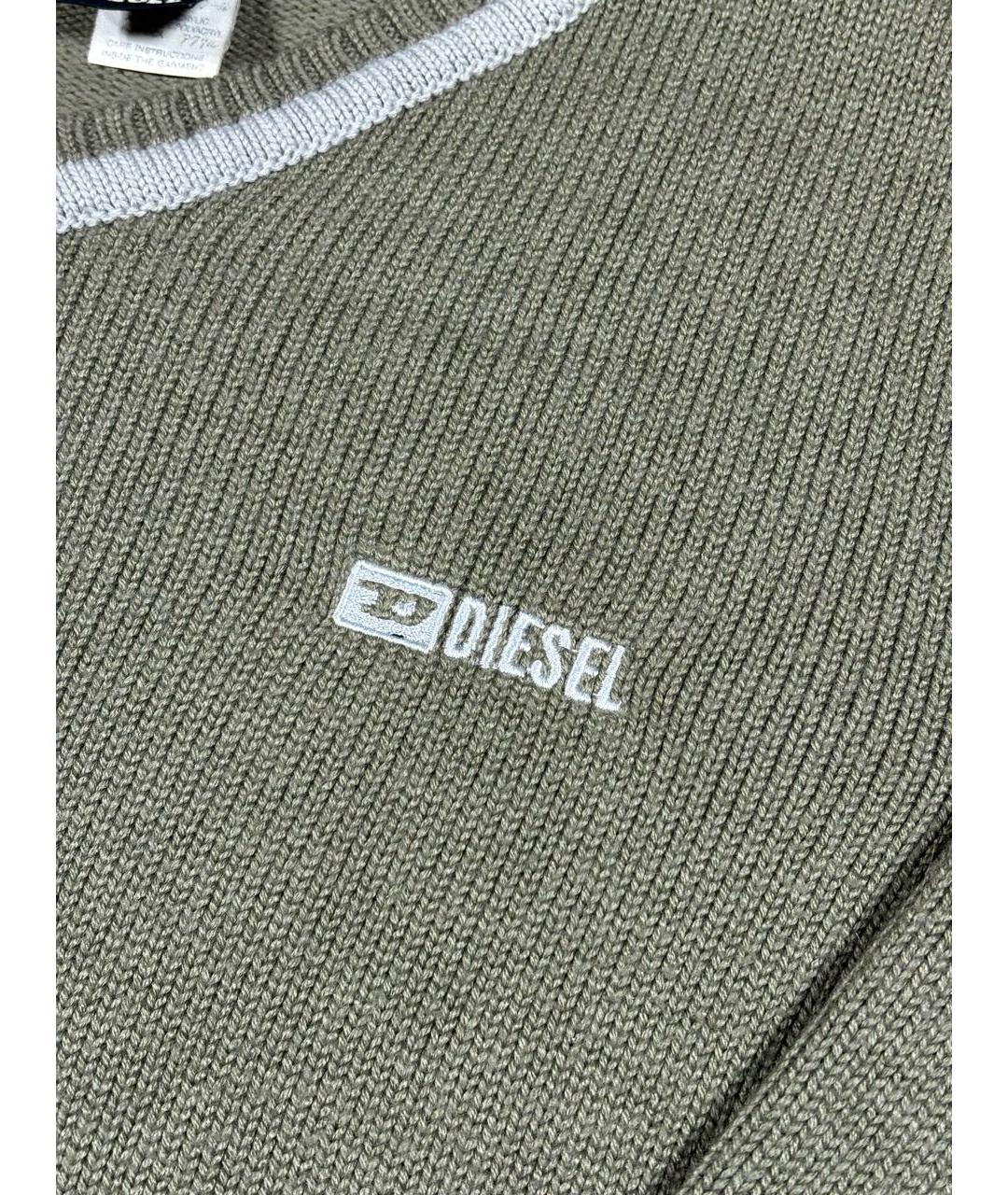 DIESEL Хаки шерстяной джемпер / свитер, фото 3