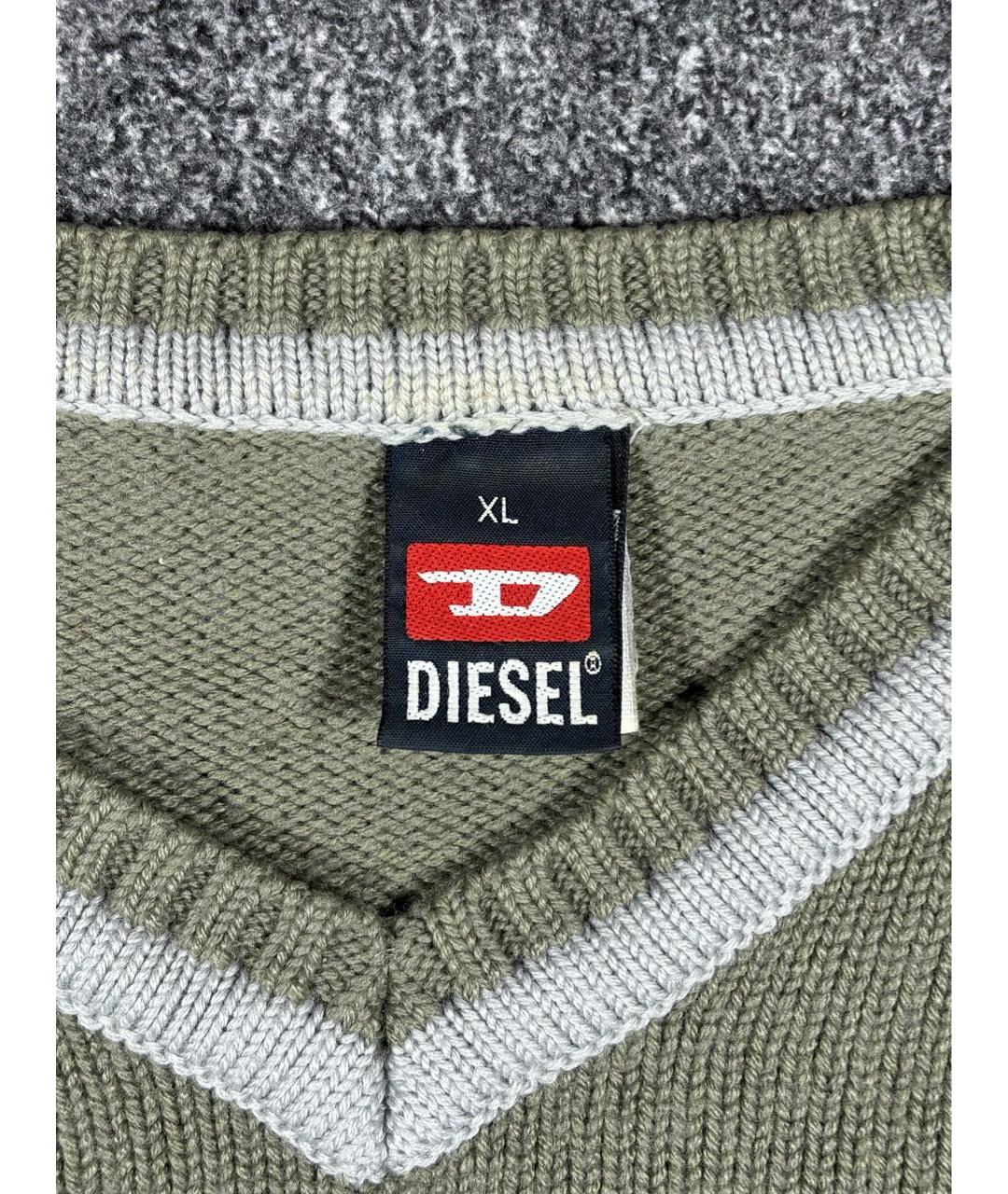 DIESEL Хаки шерстяной джемпер / свитер, фото 5