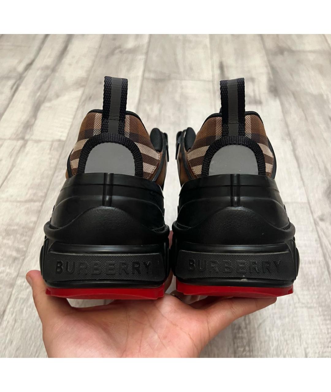 BURBERRY Мульти текстильные низкие кроссовки / кеды, фото 7