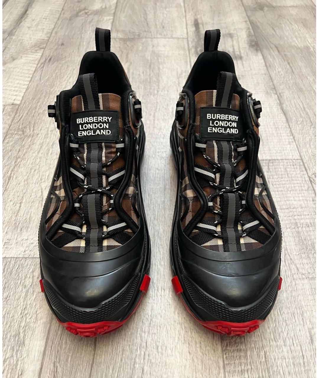 BURBERRY Мульти текстильные низкие кроссовки / кеды, фото 3