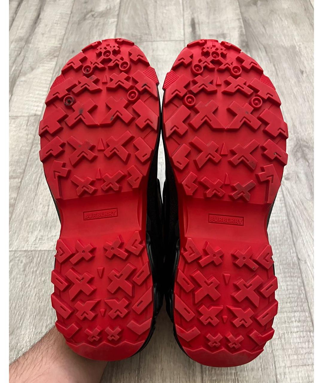 BURBERRY Мульти текстильные низкие кроссовки / кеды, фото 8