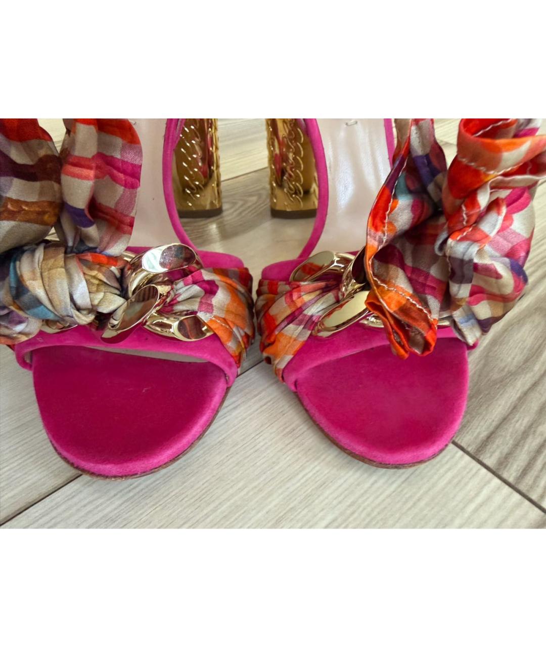 CASADEI Розовые замшевые босоножки, фото 7