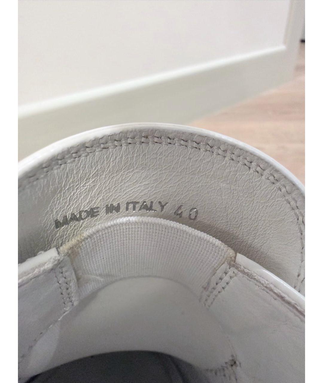 PRADA Белые лоферы из лакированной кожи, фото 8