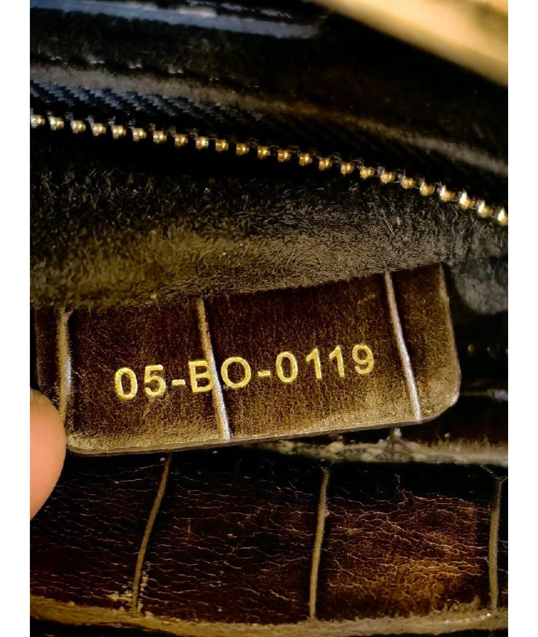CHRISTIAN DIOR Коричневая сумка через плечо из экзотической кожи, фото 6