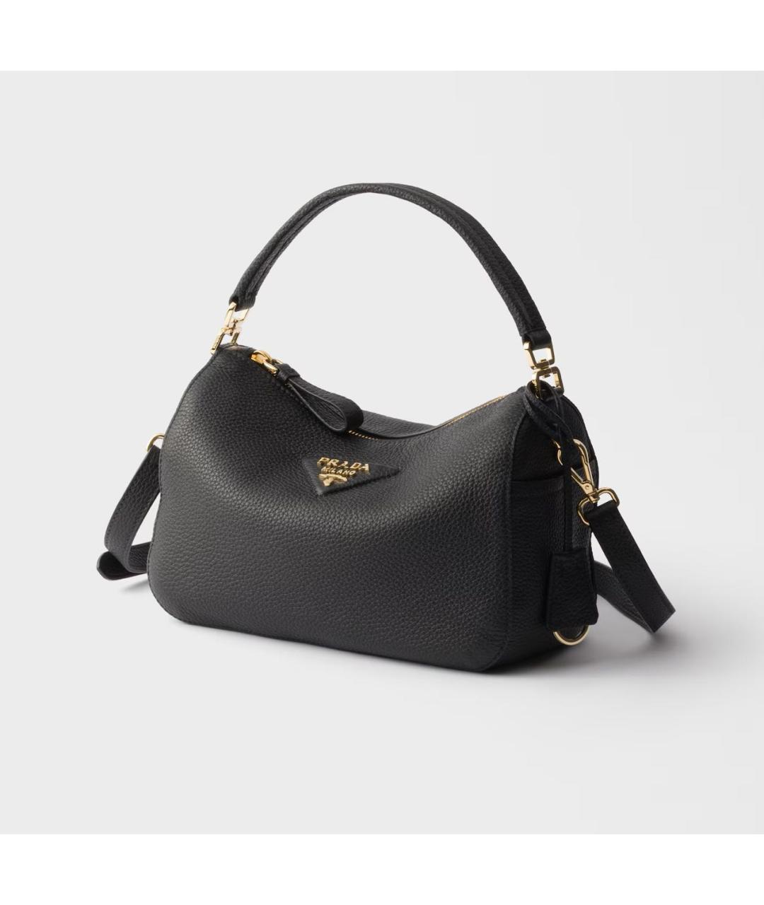 PRADA Черная кожаная сумка через плечо, фото 2