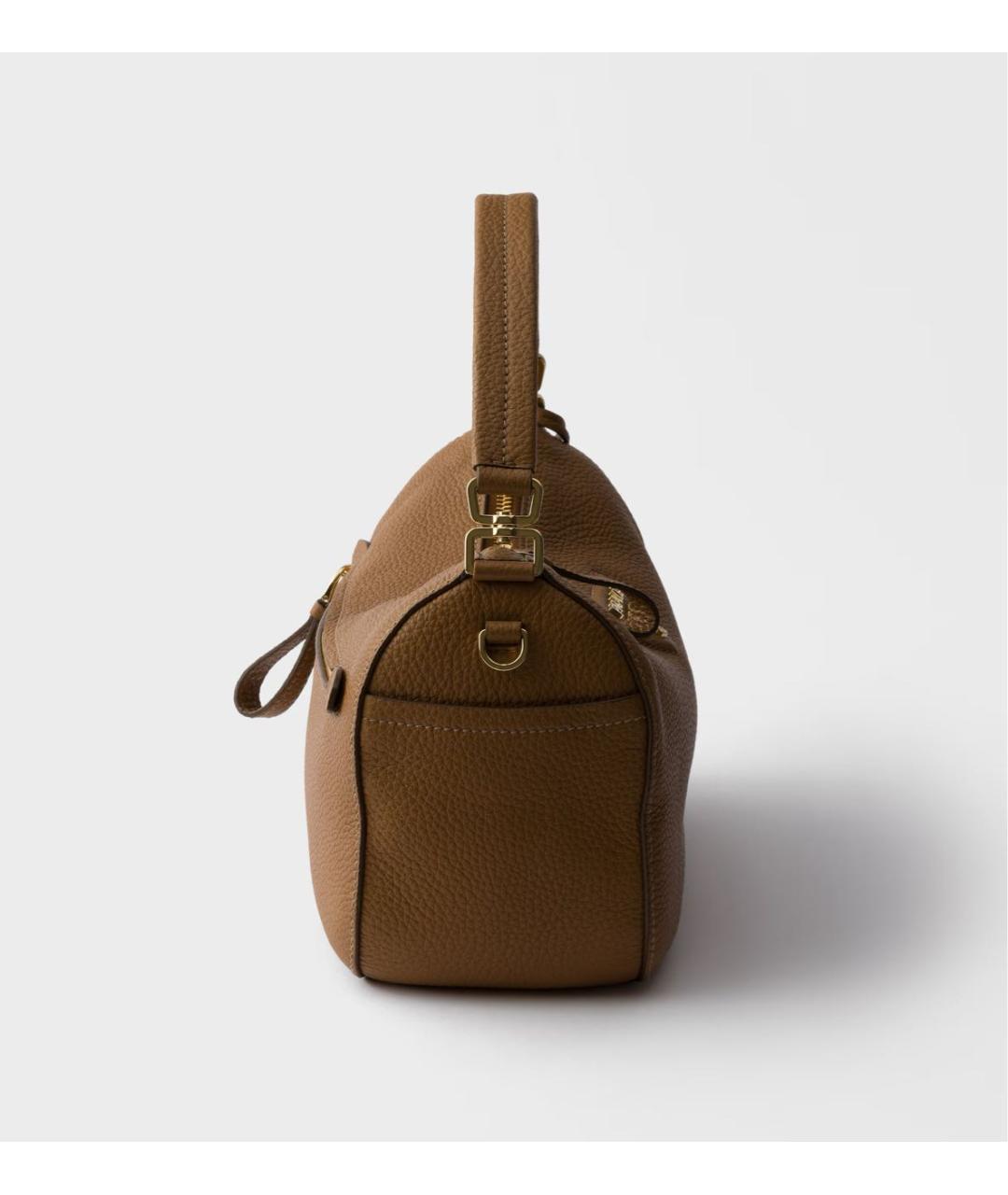 PRADA Коричневая кожаная сумка через плечо, фото 4