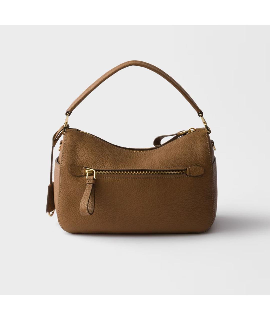 PRADA Коричневая кожаная сумка через плечо, фото 3