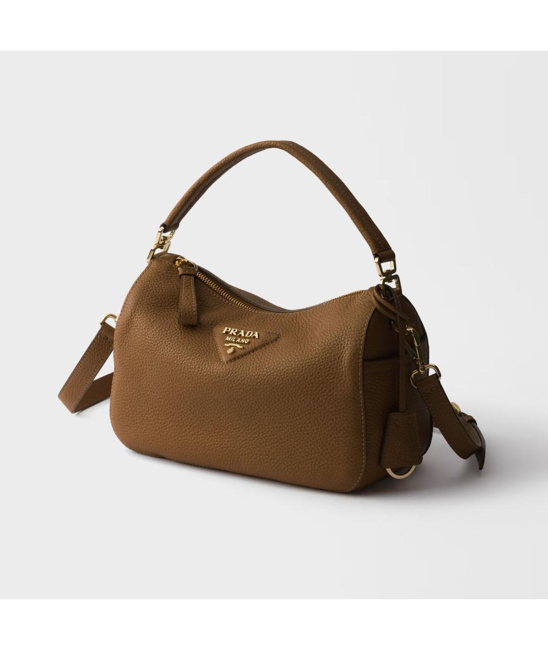 PRADA Коричневая кожаная сумка через плечо, фото 2