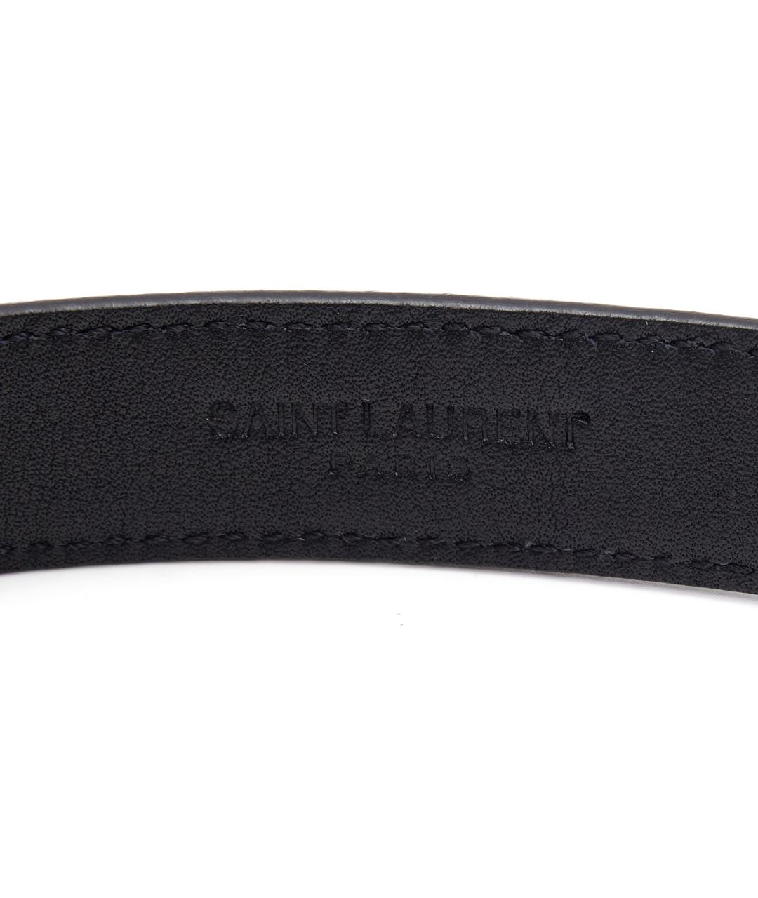 SAINT LAURENT Черный кожаный ремень, фото 5
