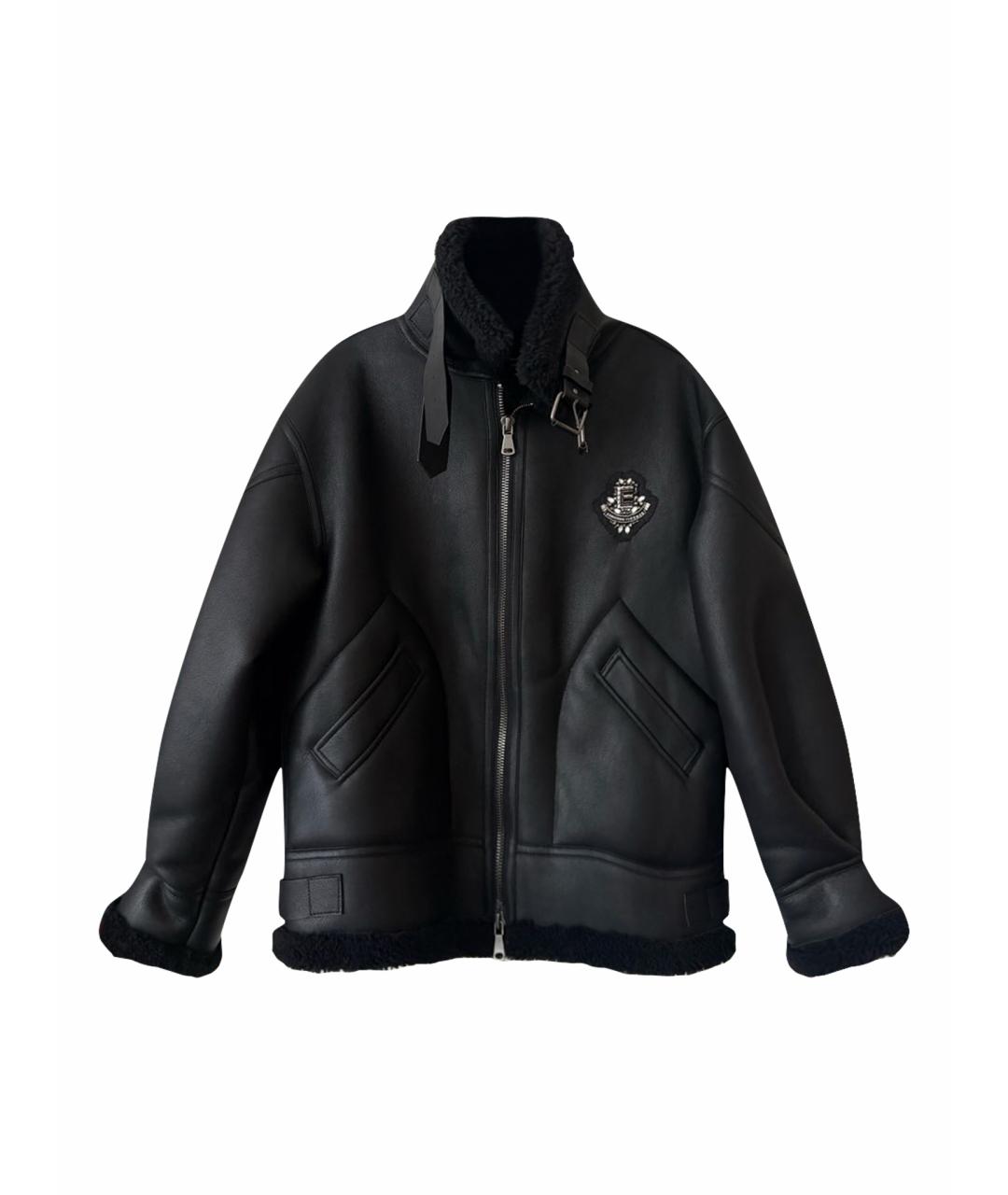 ERMANNO SCERVINO Черная полиэстеровая дубленка, фото 1