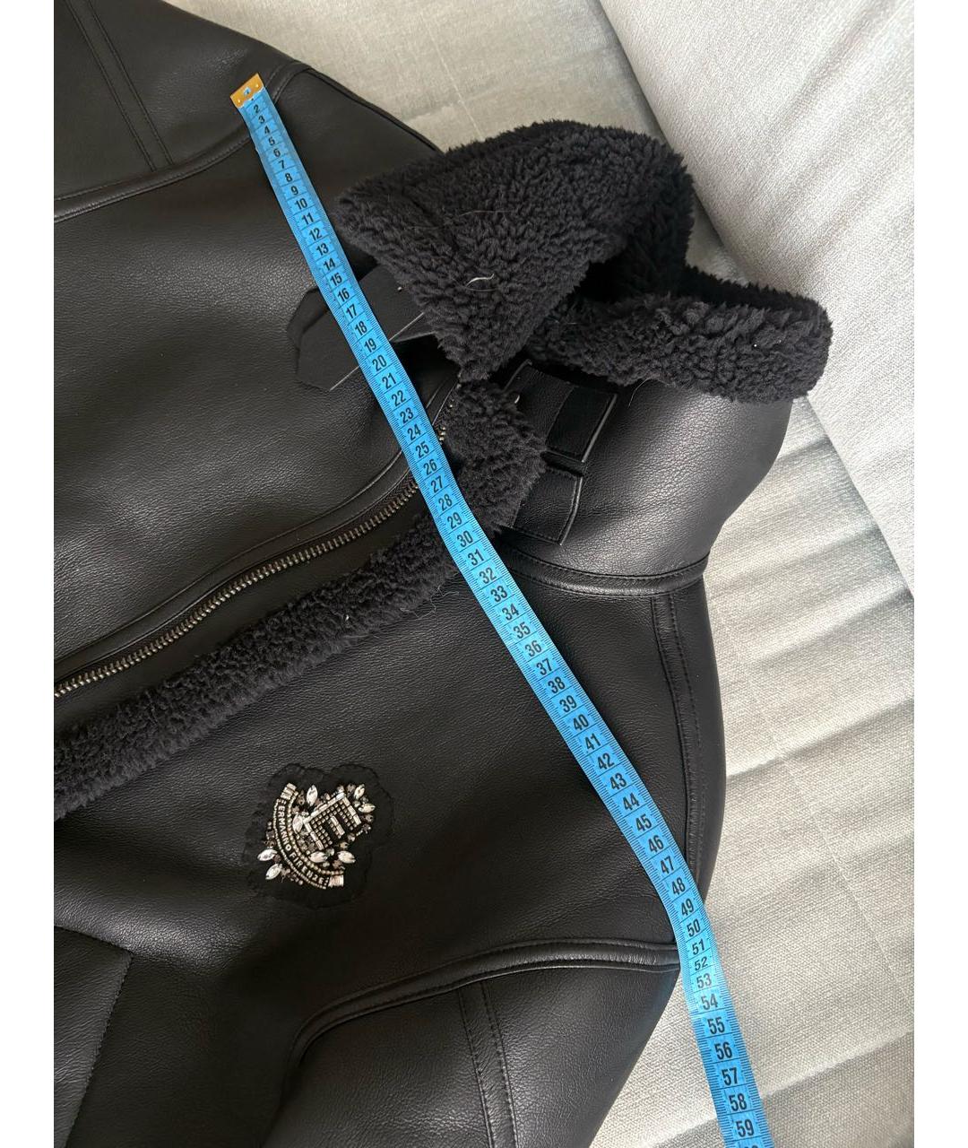 ERMANNO SCERVINO Черная полиэстеровая дубленка, фото 7