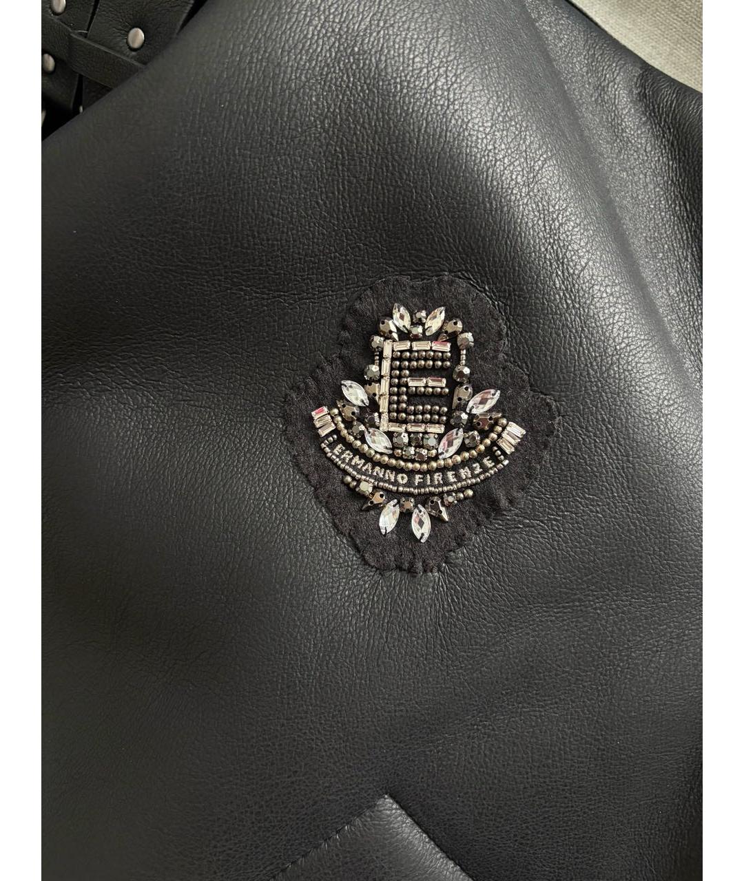 ERMANNO SCERVINO Черная полиэстеровая дубленка, фото 3