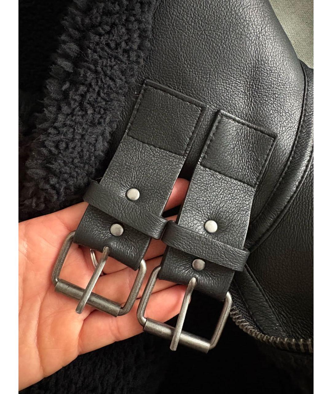 ERMANNO SCERVINO Черная полиэстеровая дубленка, фото 5