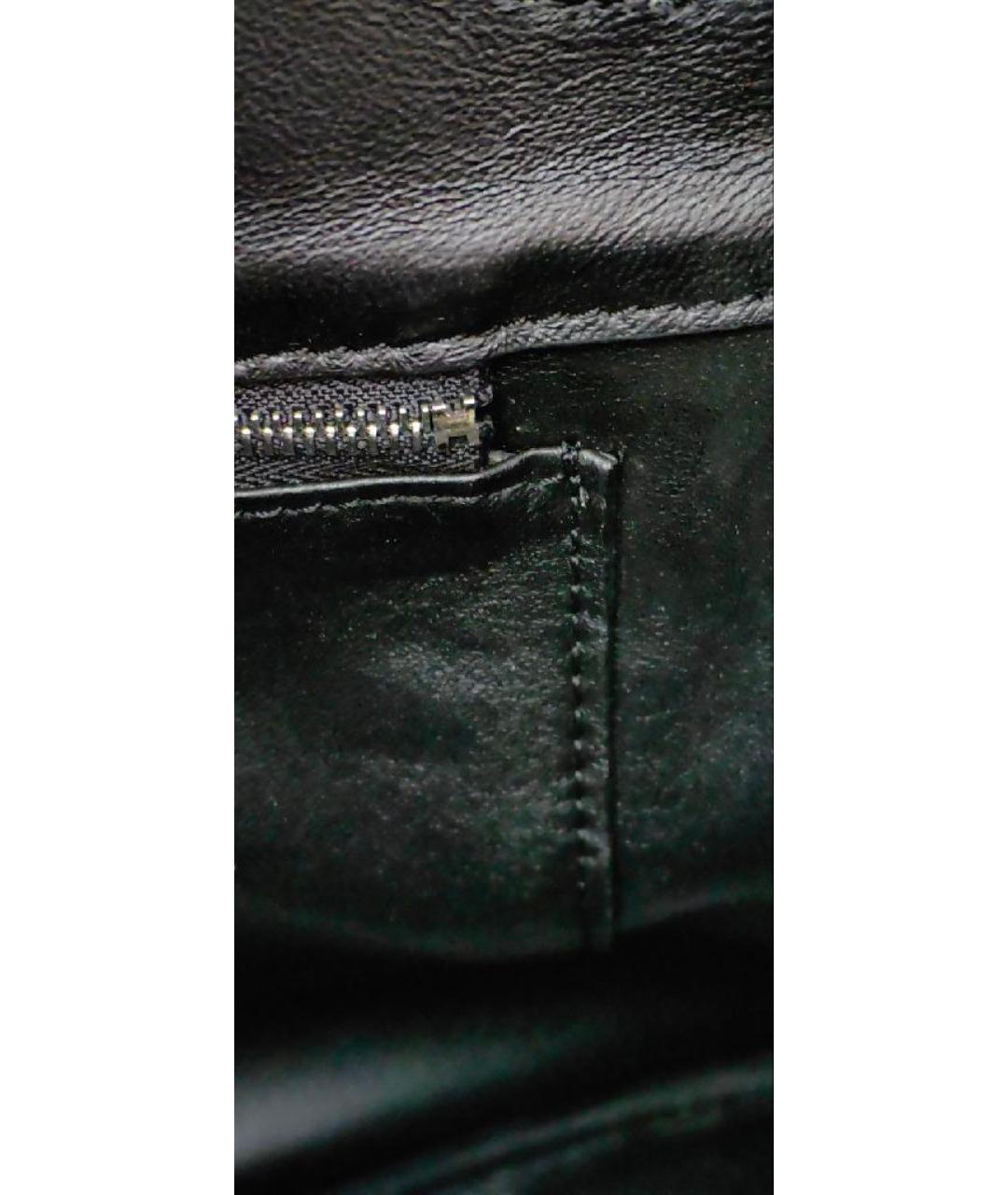 HERMES Антрацитовая сумка с короткими ручками из экзотической кожи, фото 9