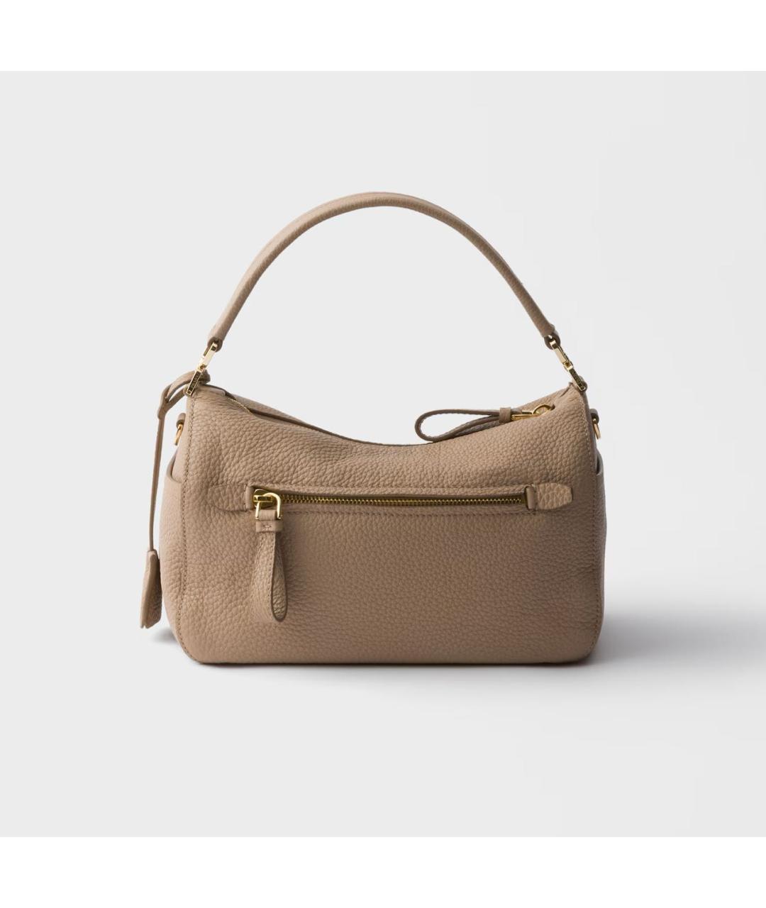 PRADA Бежевая кожаная сумка через плечо, фото 3