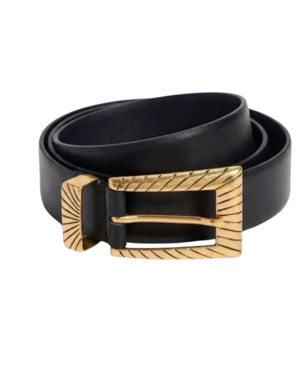 ALBERTA FERRETTI Черный кожаный ремень, фото 2