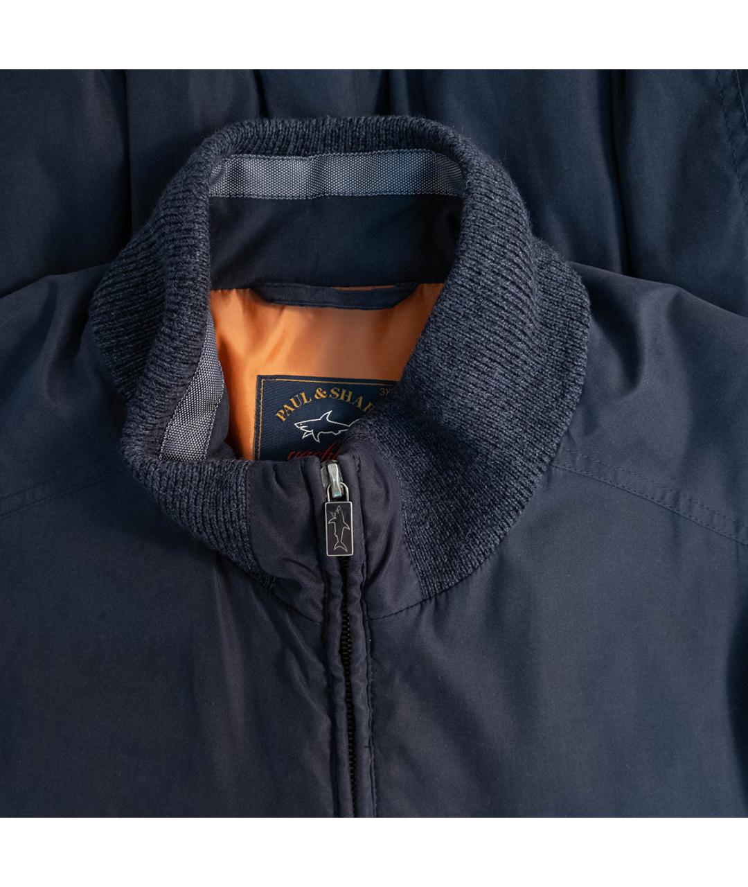 PAUL & SHARK Темно-синяя полиэстеровая куртка, фото 3
