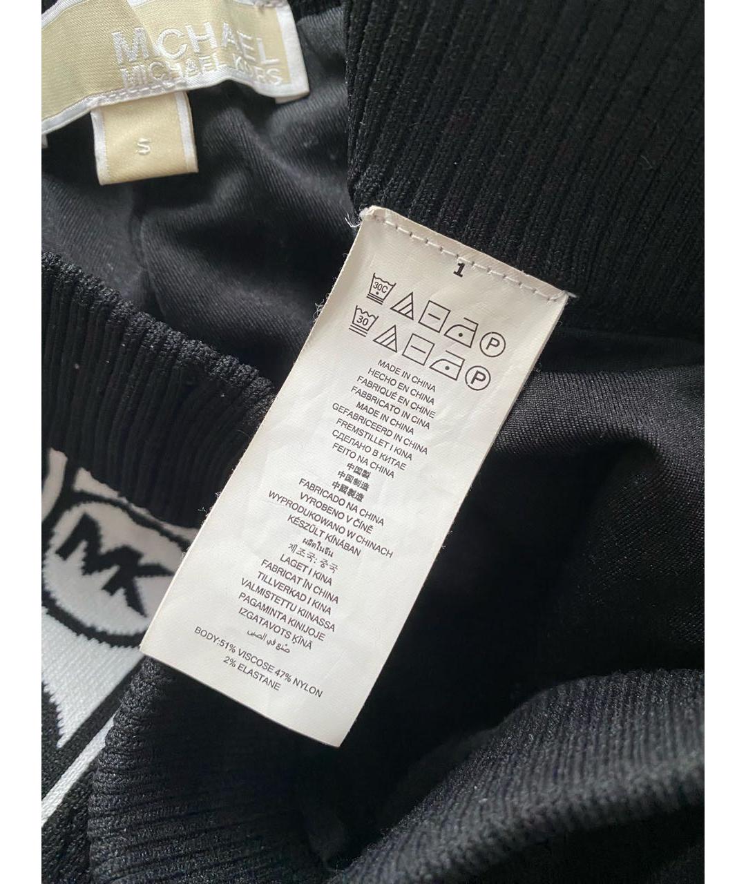 MICHAEL KORS Черные вискозные спортивные брюки и шорты, фото 5
