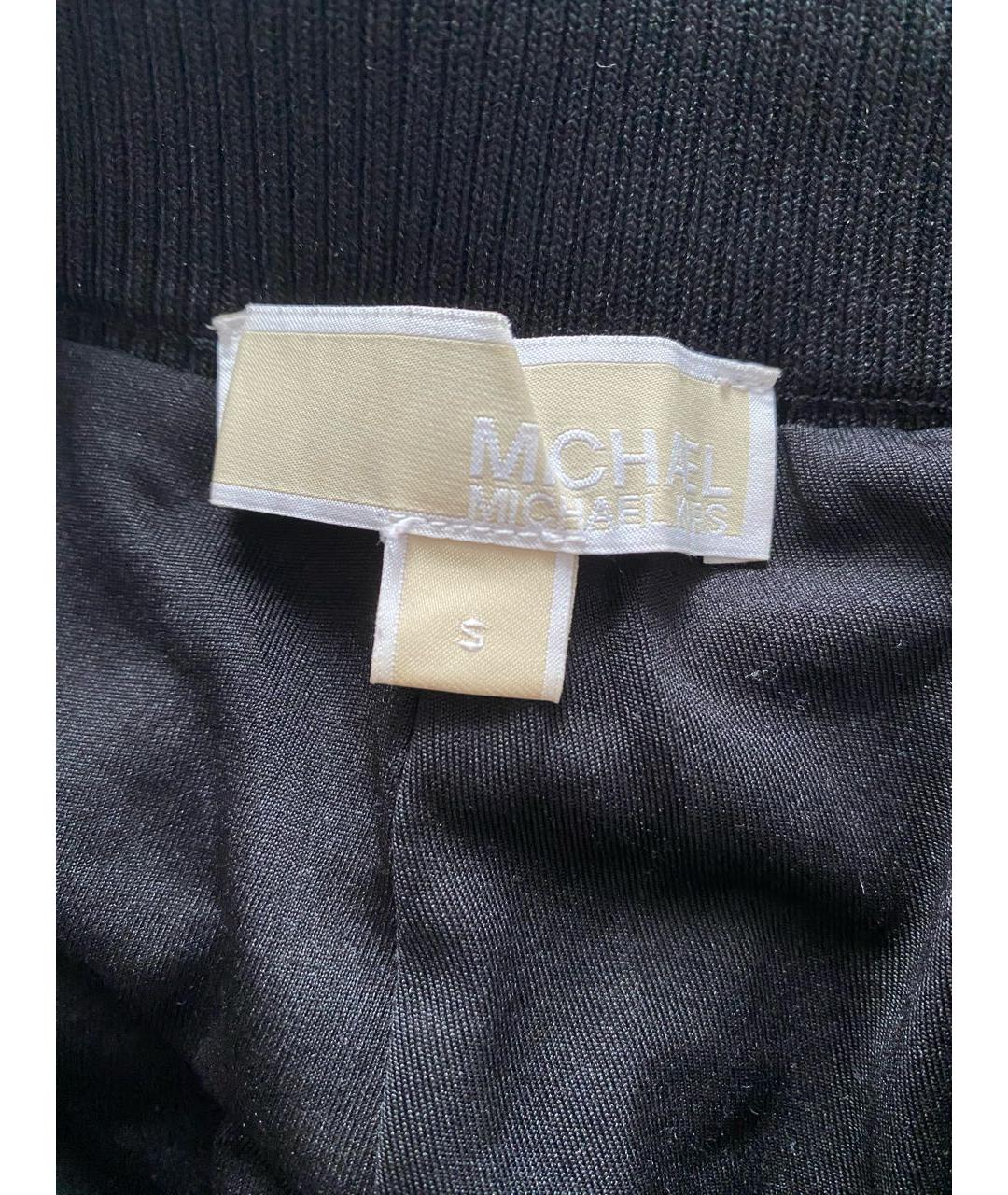 MICHAEL KORS Черные вискозные спортивные брюки и шорты, фото 3