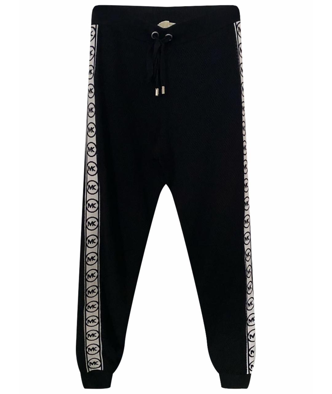 MICHAEL KORS Черные вискозные спортивные брюки и шорты, фото 1