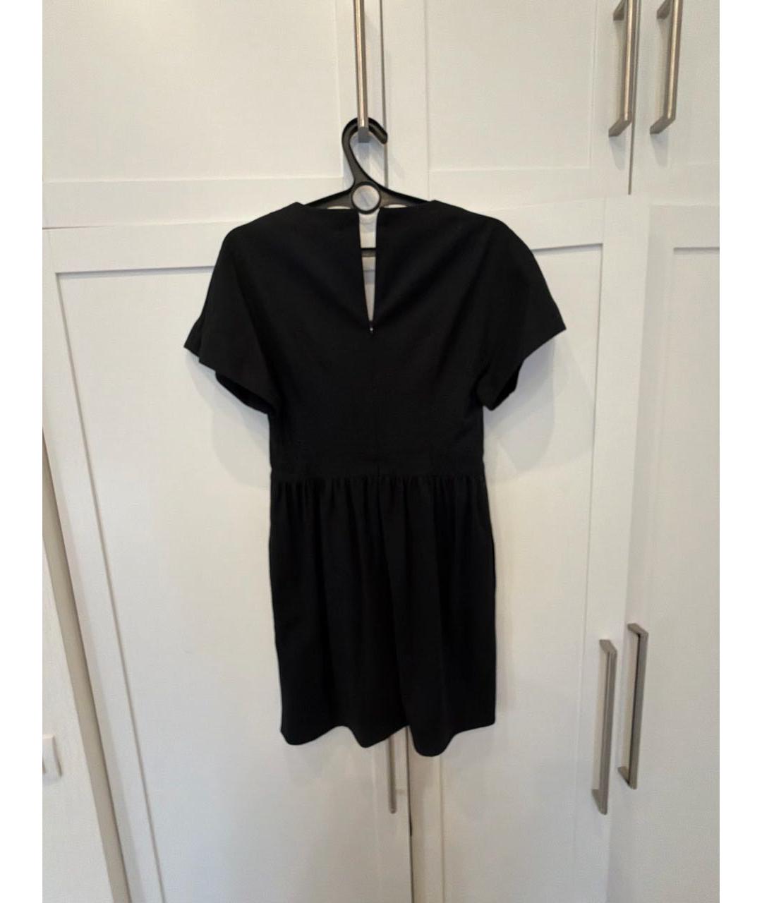 HUGO BOSS Черное шерстяное повседневное платье, фото 2