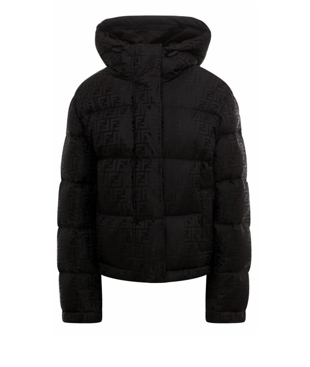 FENDI Черный хлопковый пуховик, фото 5