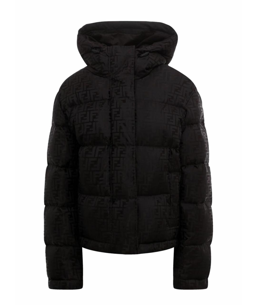 FENDI Черный хлопковый пуховик, фото 1