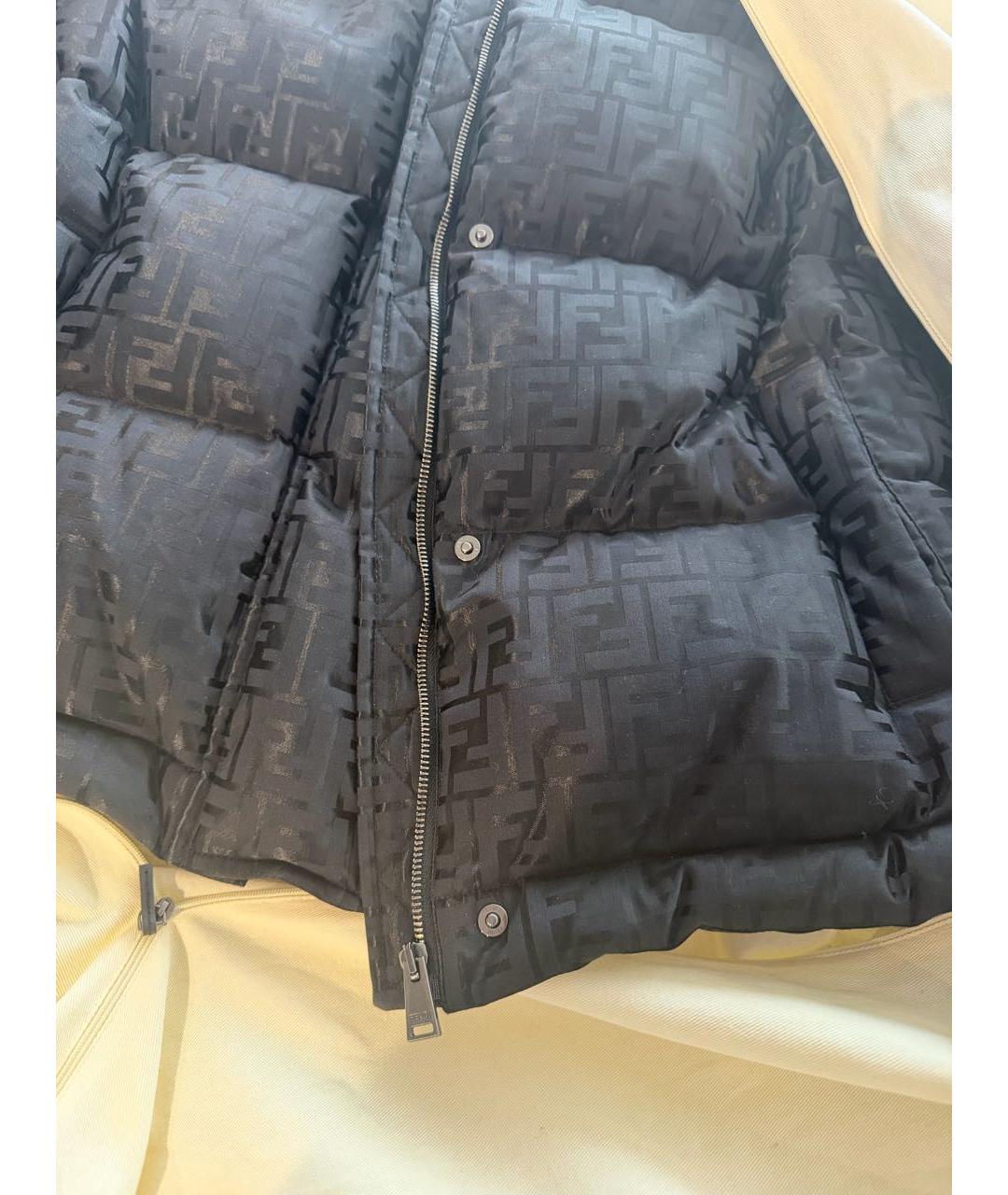 FENDI Черный хлопковый пуховик, фото 3