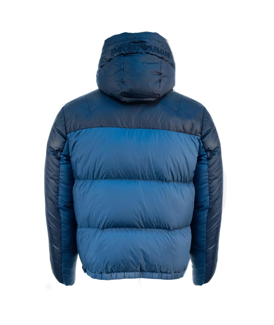 EMPORIO ARMANI Синий полиамидовый пуховик, фото 2