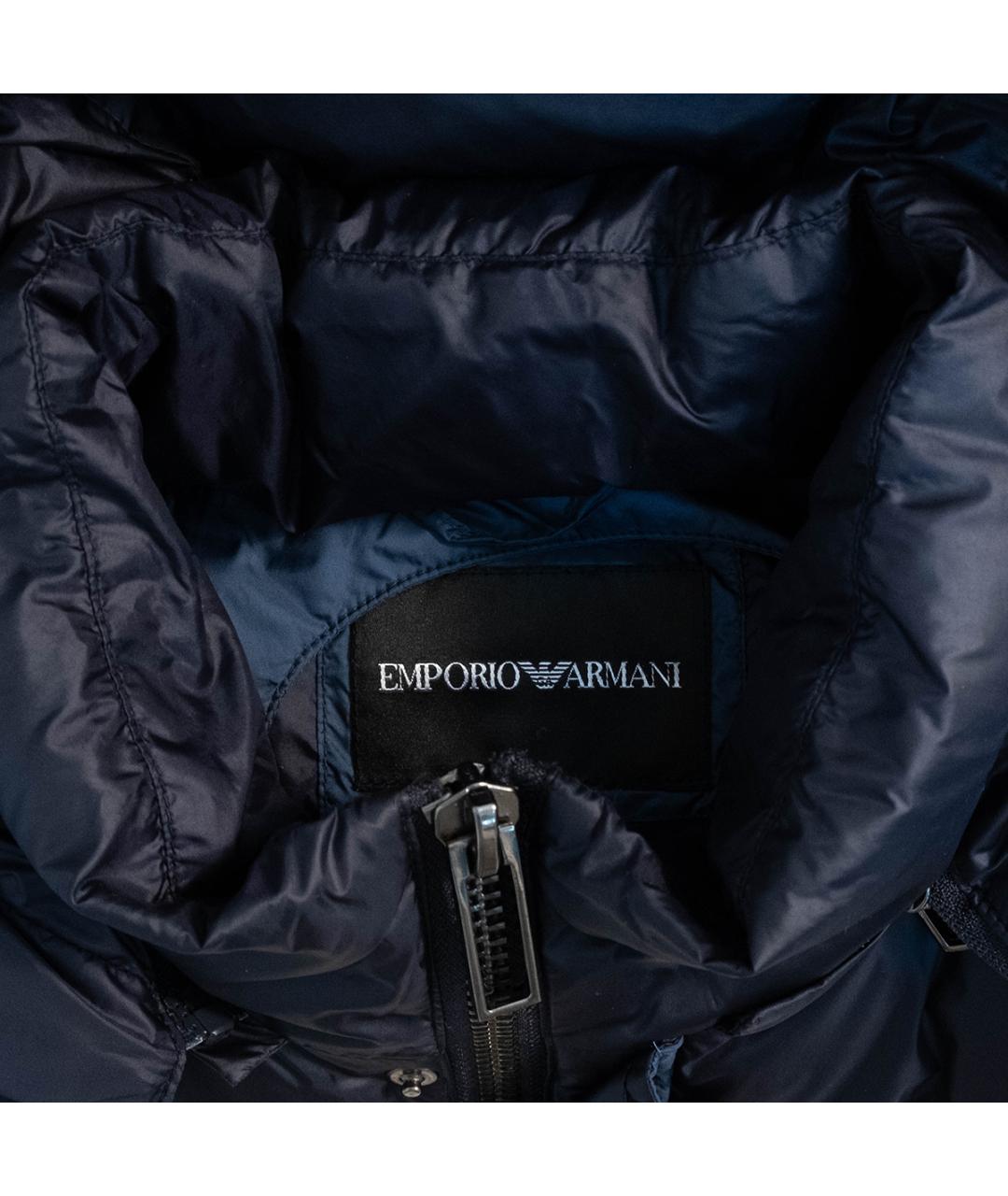 EMPORIO ARMANI Синий полиамидовый пуховик, фото 3
