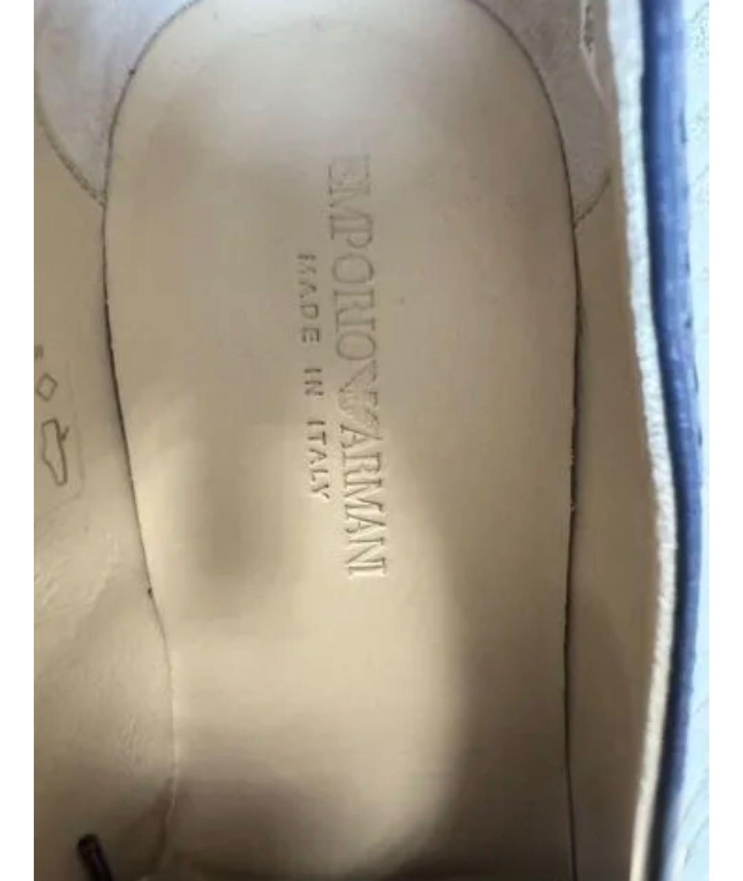 EMPORIO ARMANI Темно-синие кожаные ботинки, фото 4