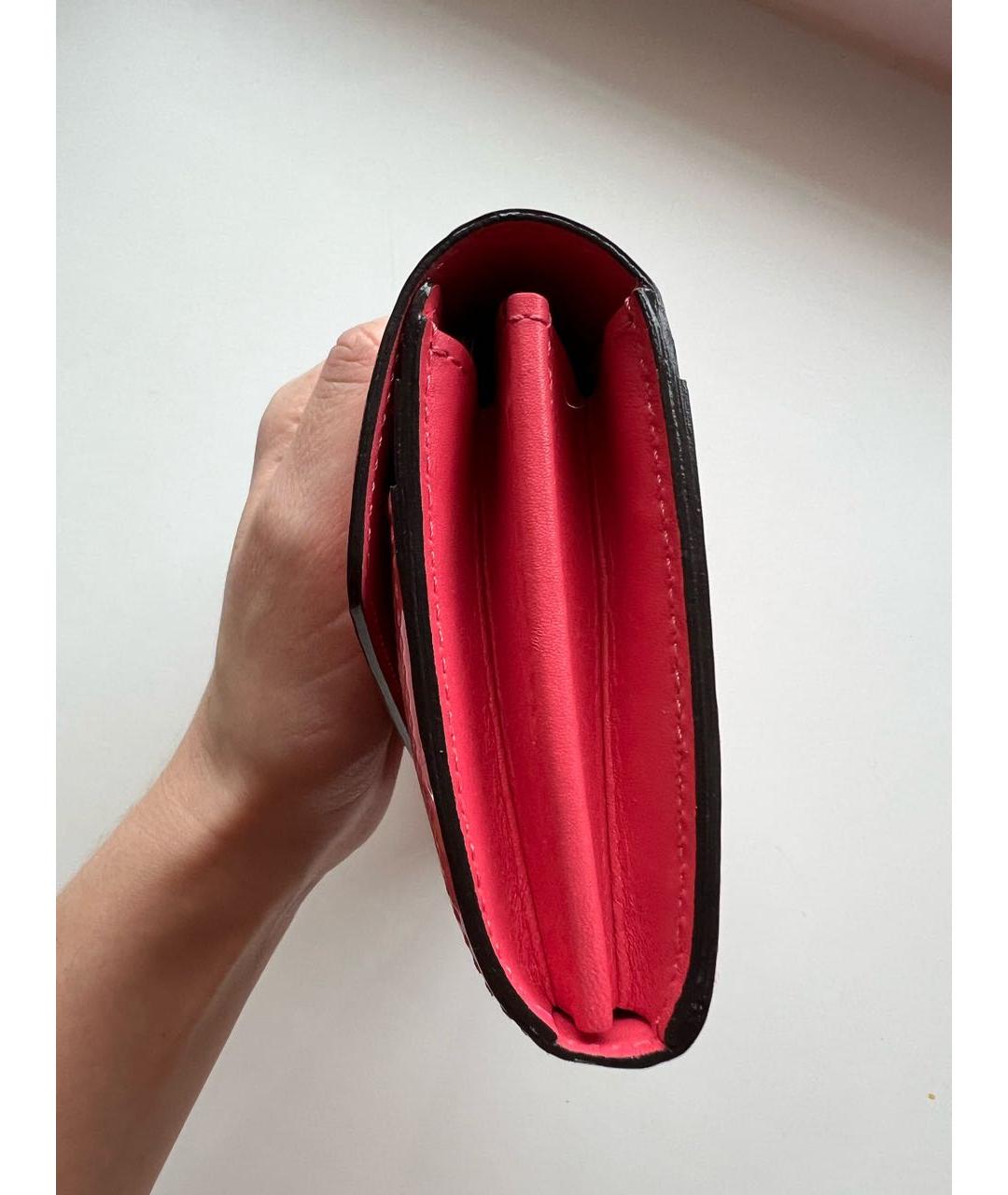 LOUIS VUITTON Коралловый кошелек из лакированной кожи, фото 6