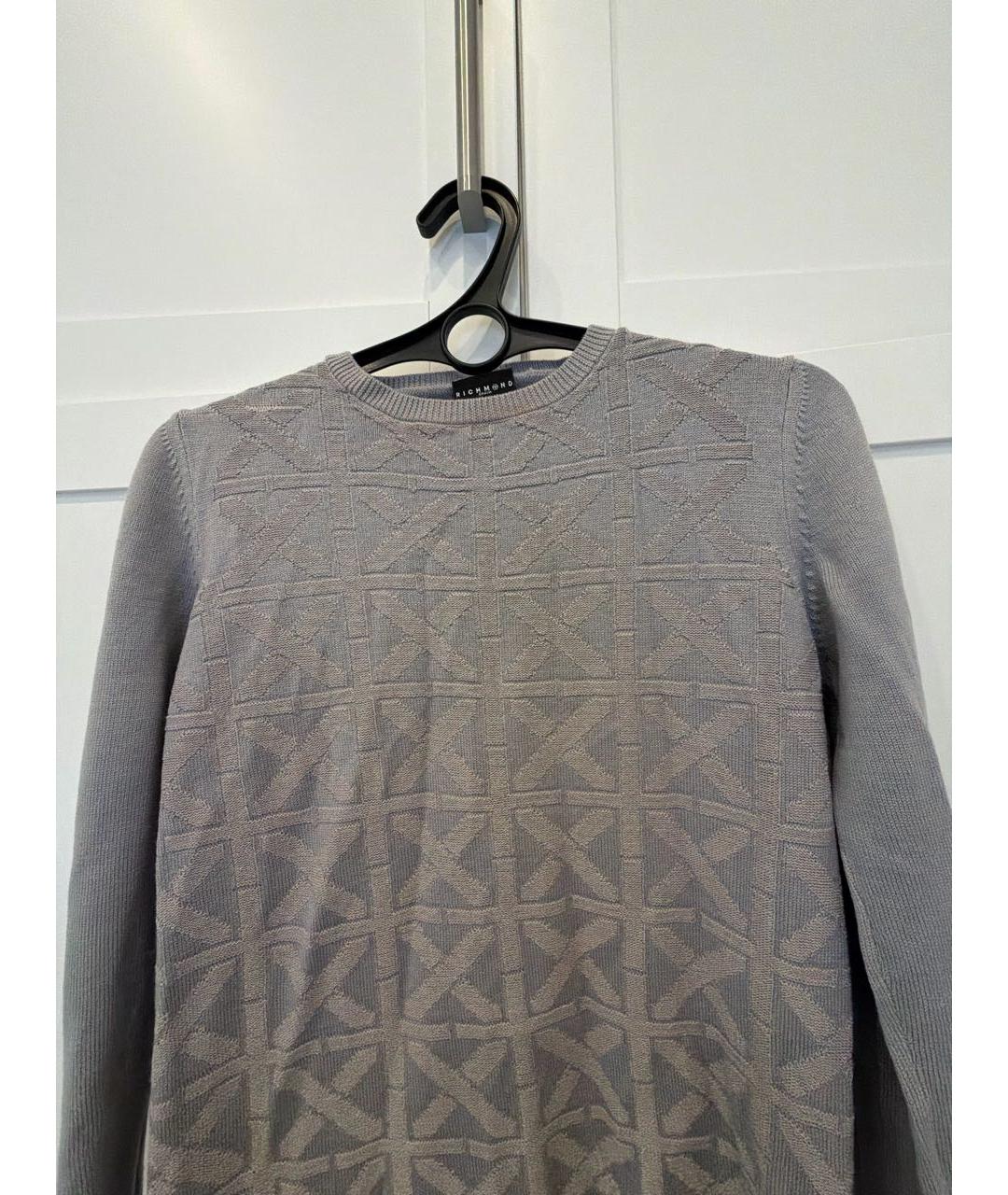 JOHN RICHMOND Антрацитовый хлопковый джемпер / свитер, фото 5