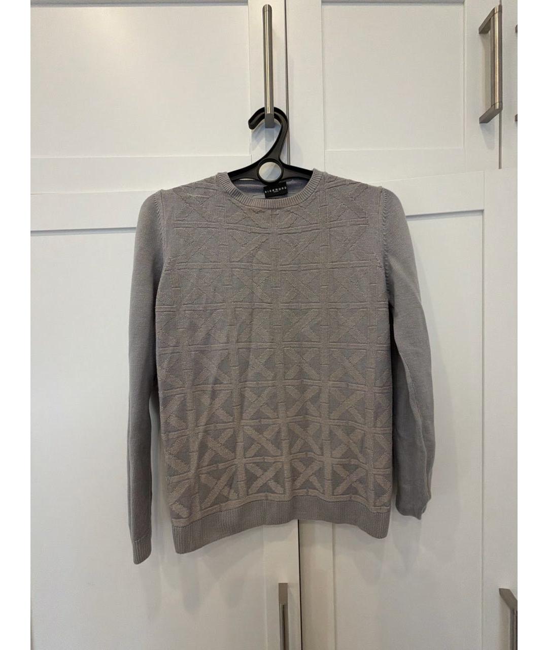 JOHN RICHMOND Антрацитовый хлопковый джемпер / свитер, фото 6