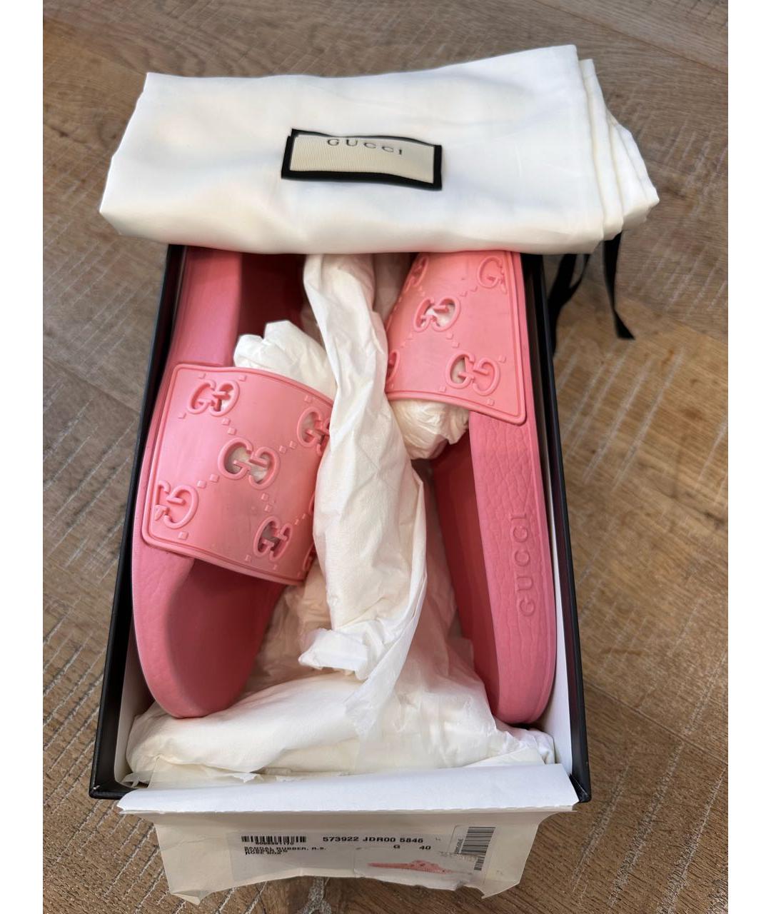 GUCCI Розовые шлепанцы, фото 4