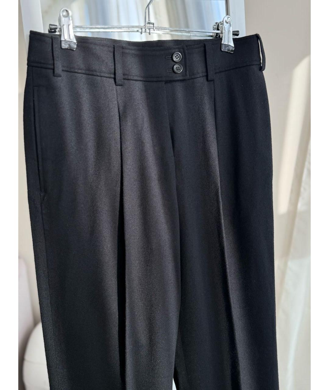 SAINT LAURENT Черные шерстяные брюки широкие, фото 7