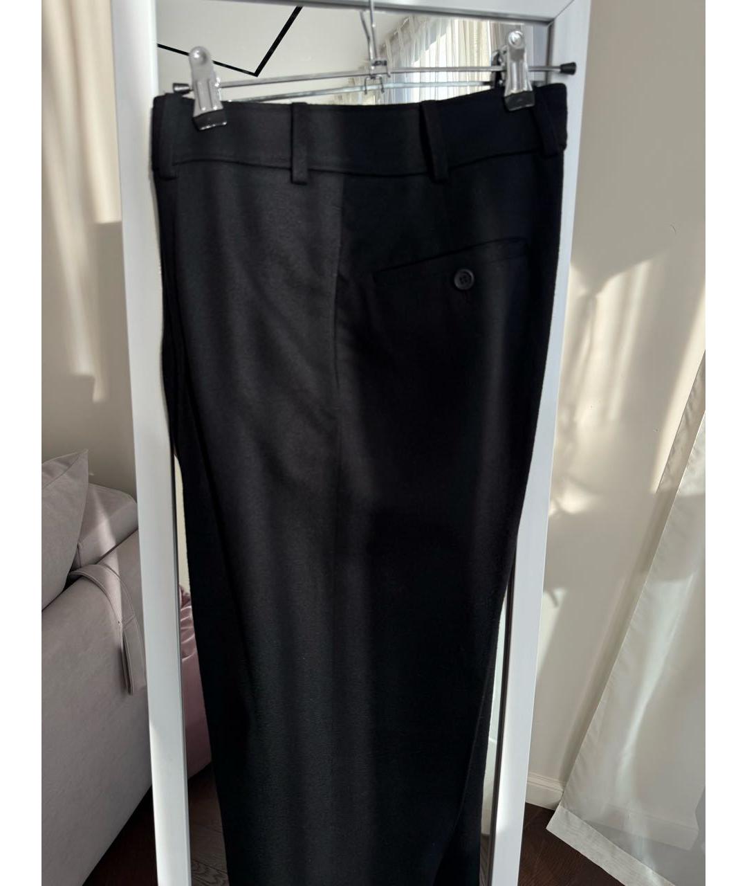 SAINT LAURENT Черные шерстяные брюки широкие, фото 5