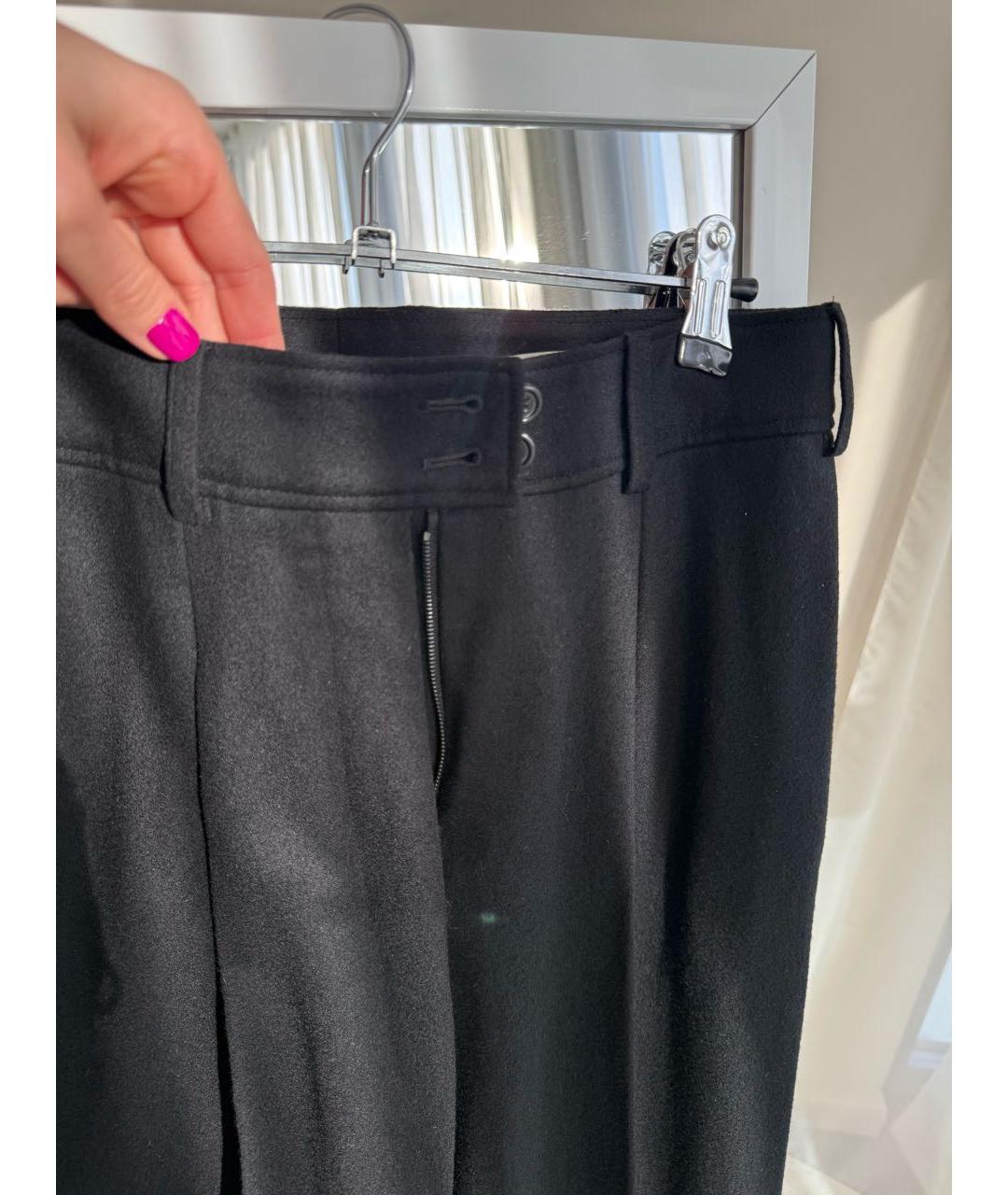 SAINT LAURENT Черные шерстяные брюки широкие, фото 8